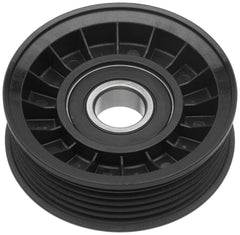ACDelco Gold 38009 flanged idler pulley side view supports smooth belt routing across makes