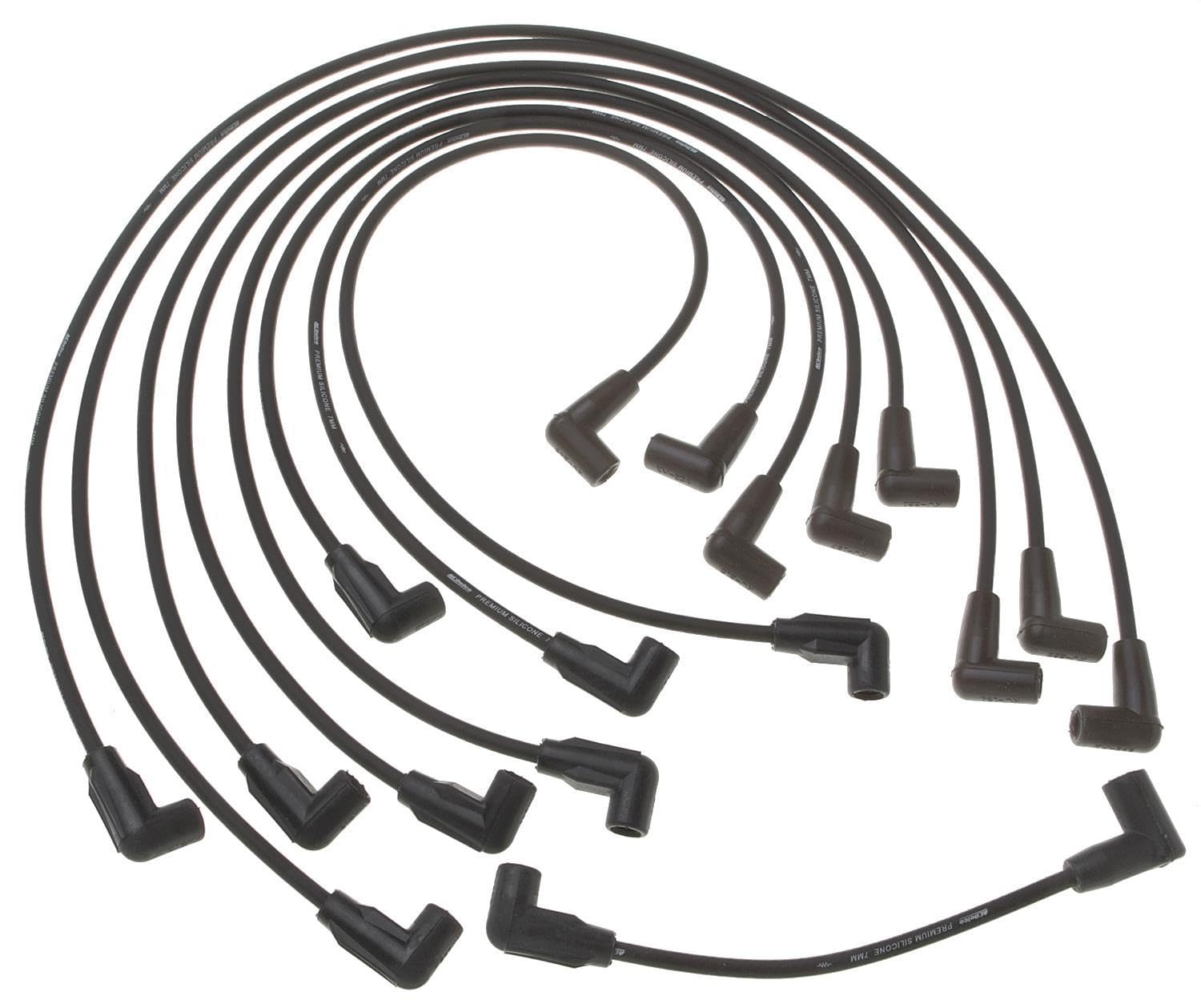 ACDelco Gold 9718D spark plug wire set close-up showing durable insulation