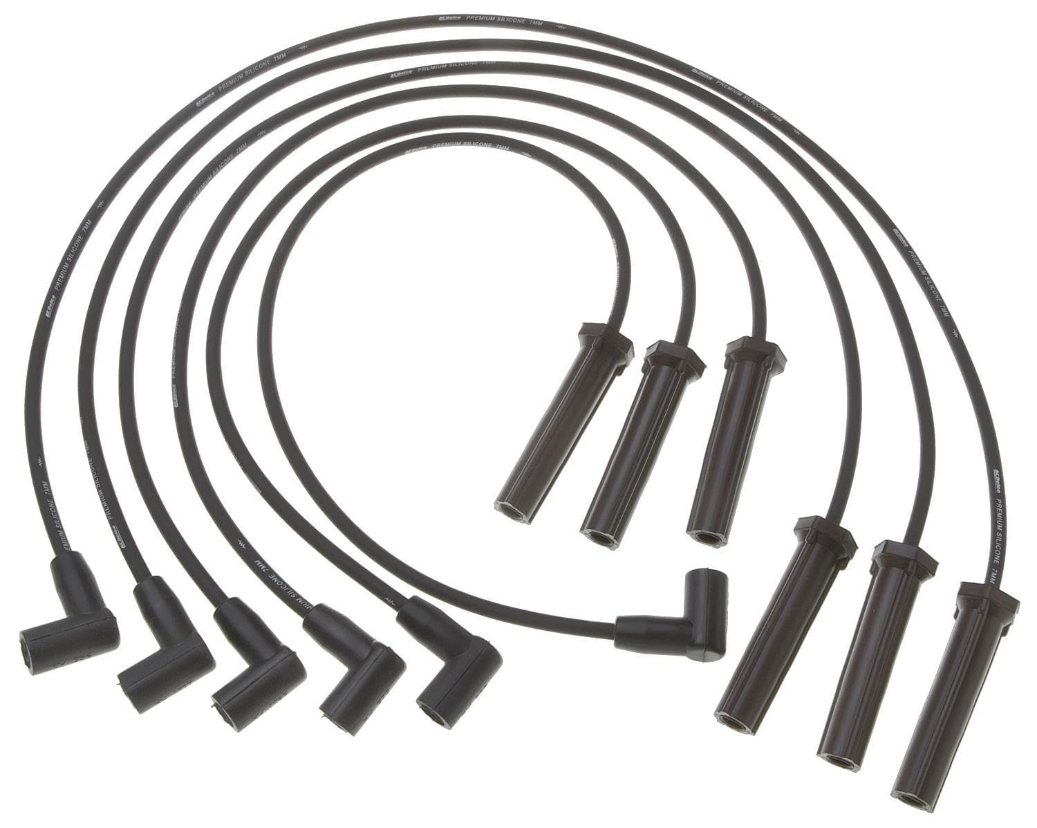 ACDelco Gold 9726UU spark plug wire set front view showing full length for reliable ignition.
