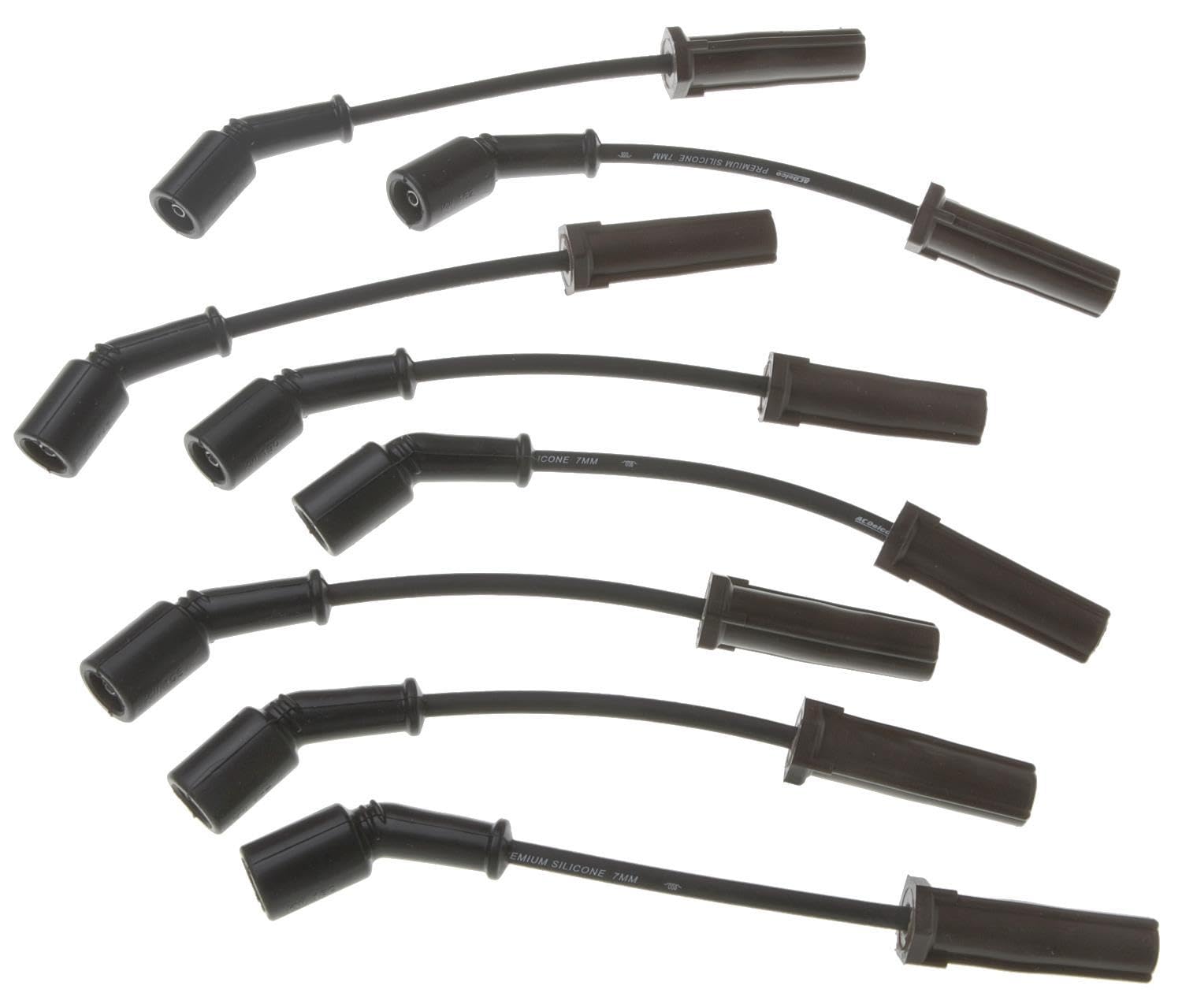 ACDelco Gold 9748GG spark plug wire set closeup showing durable insulation.