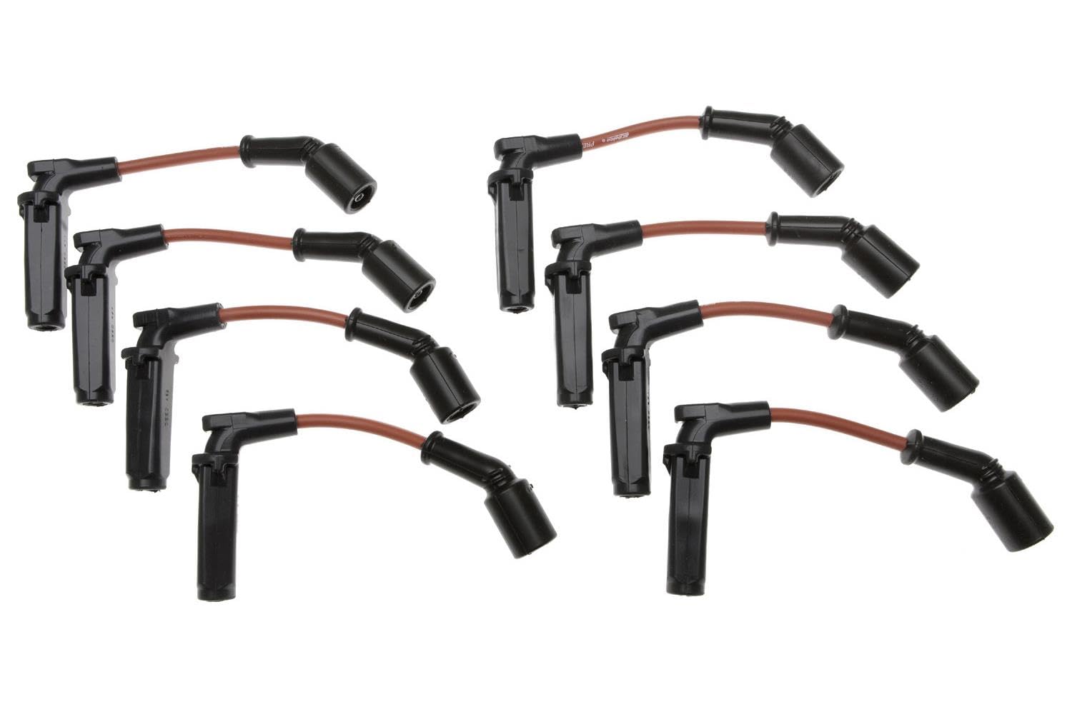 ACDelco Gold 9748RR spark plug wire set on engine bay for reliable spark delivery