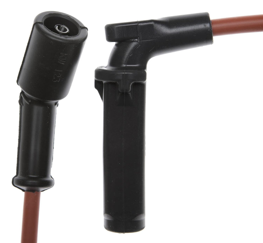 Close-up of ACDelco Gold 9748RR wires showing high-temperature insulation