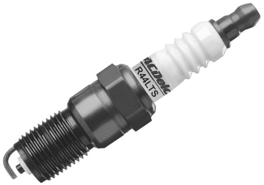 ACDelco R44LTS spark plug closeup highlighting corrosion resistance and reliable ignition