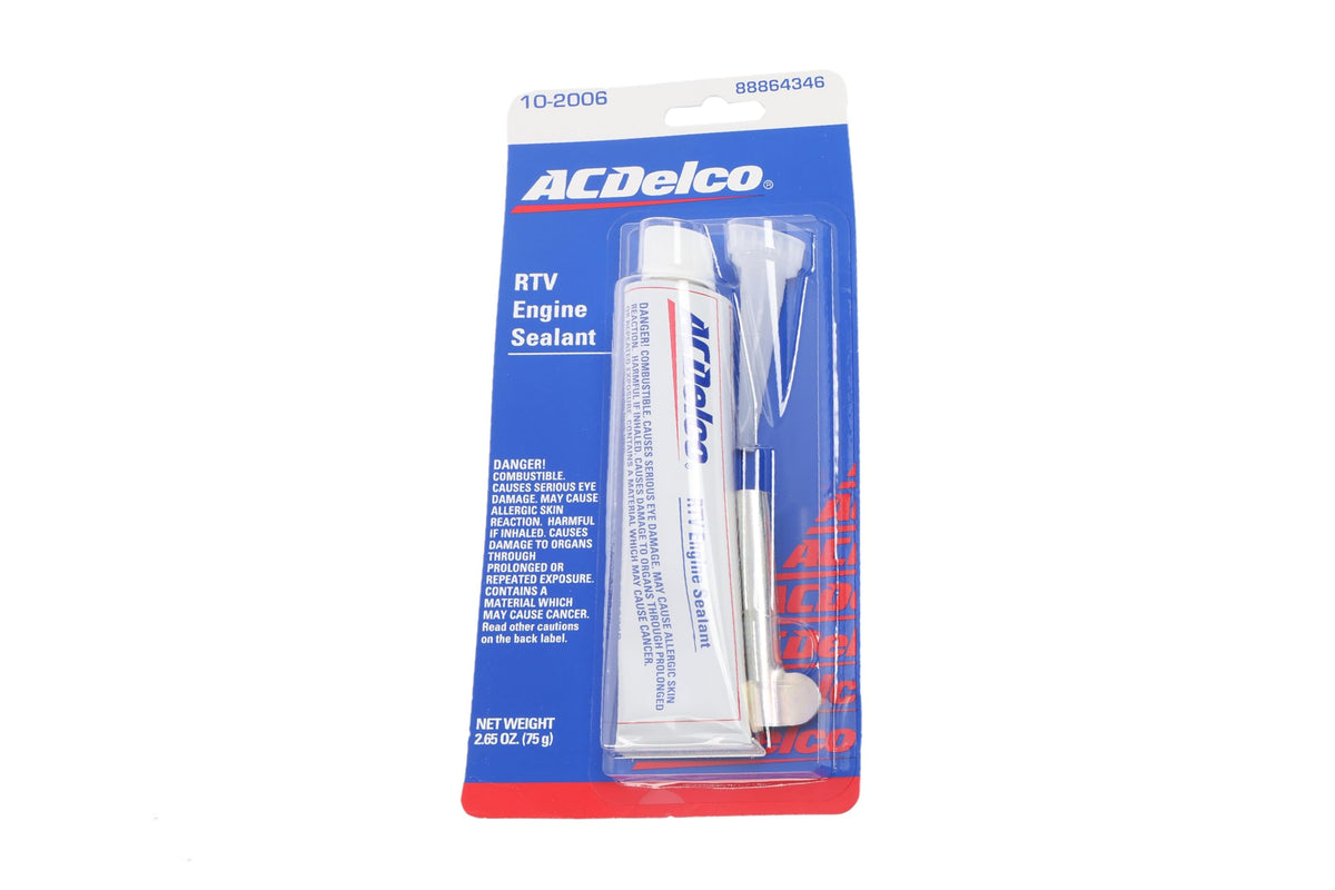 ACDelco RTV Sealant 75g tube and nozzle for precise engine sealing.