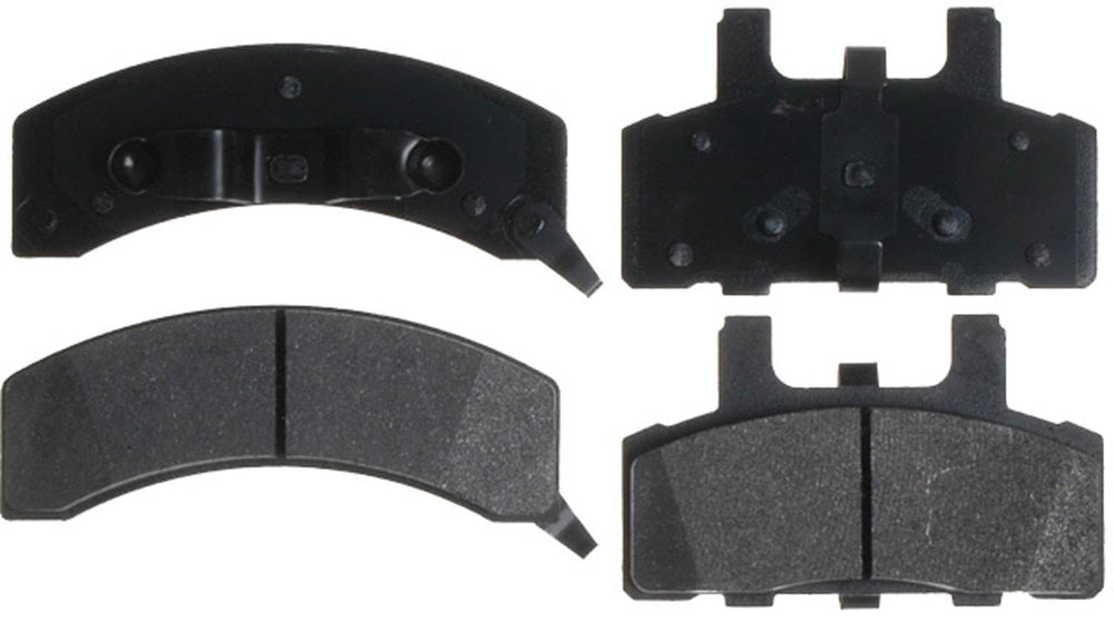 ACDelco Silver front brake pads 14D369MX visual—durable semi-metallic design for quieter, reliable braking.