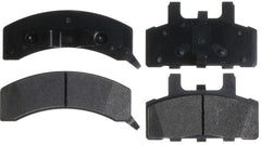ACDelco Silver front brake pads 14D369MX visual—durable semi-metallic design for quieter, reliable braking.