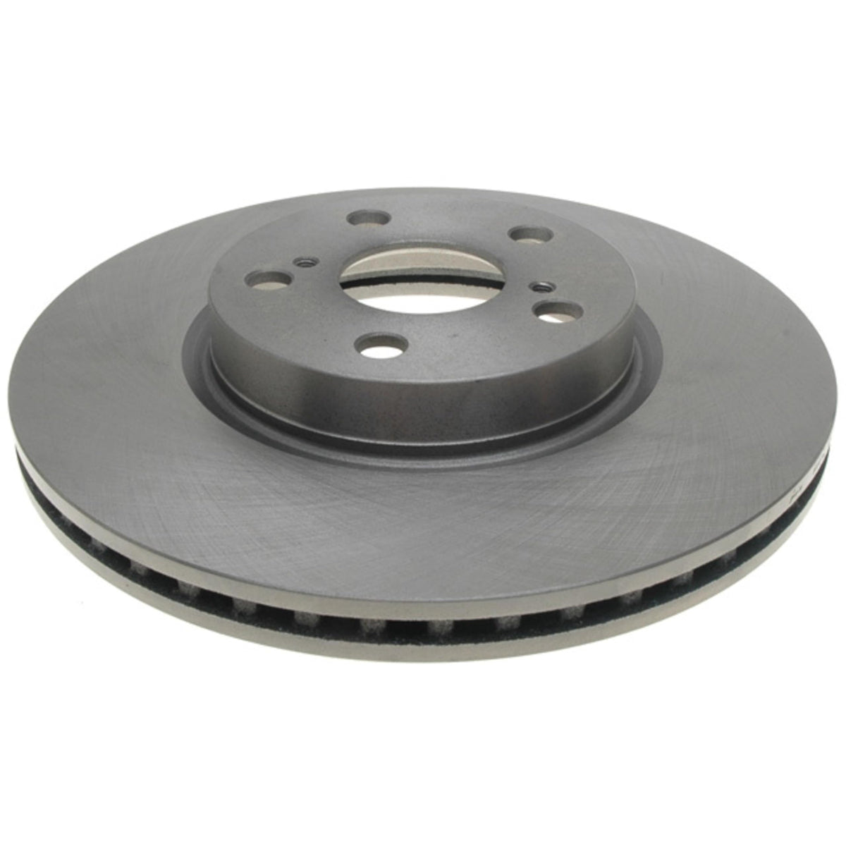ACDelco Silver 18A2601A rotor close-up showing heat dissipation features for smoother braking