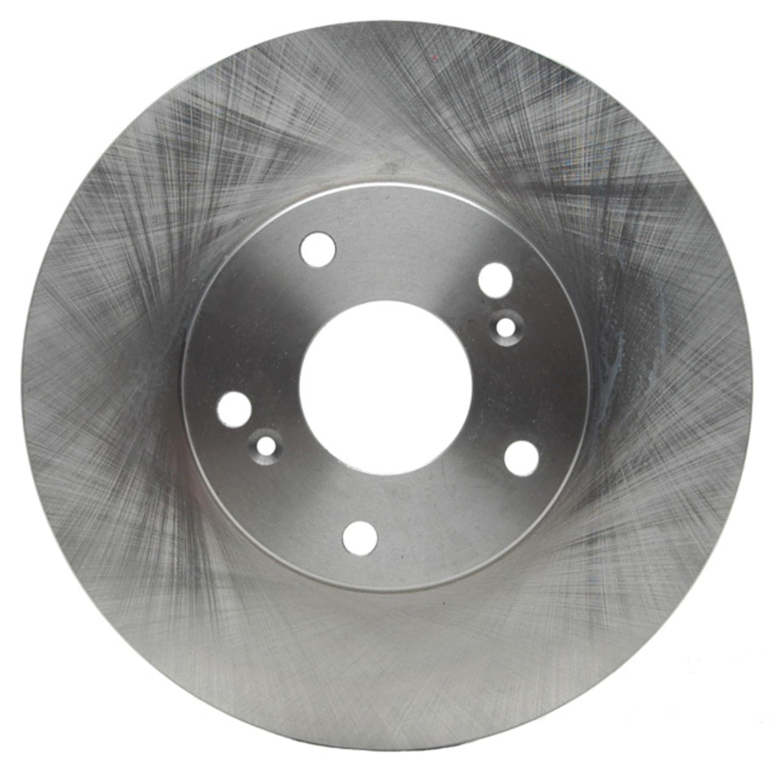 ACDelco Silver Front Brake Rotor vanes configuration channels airflow for cooler operation.