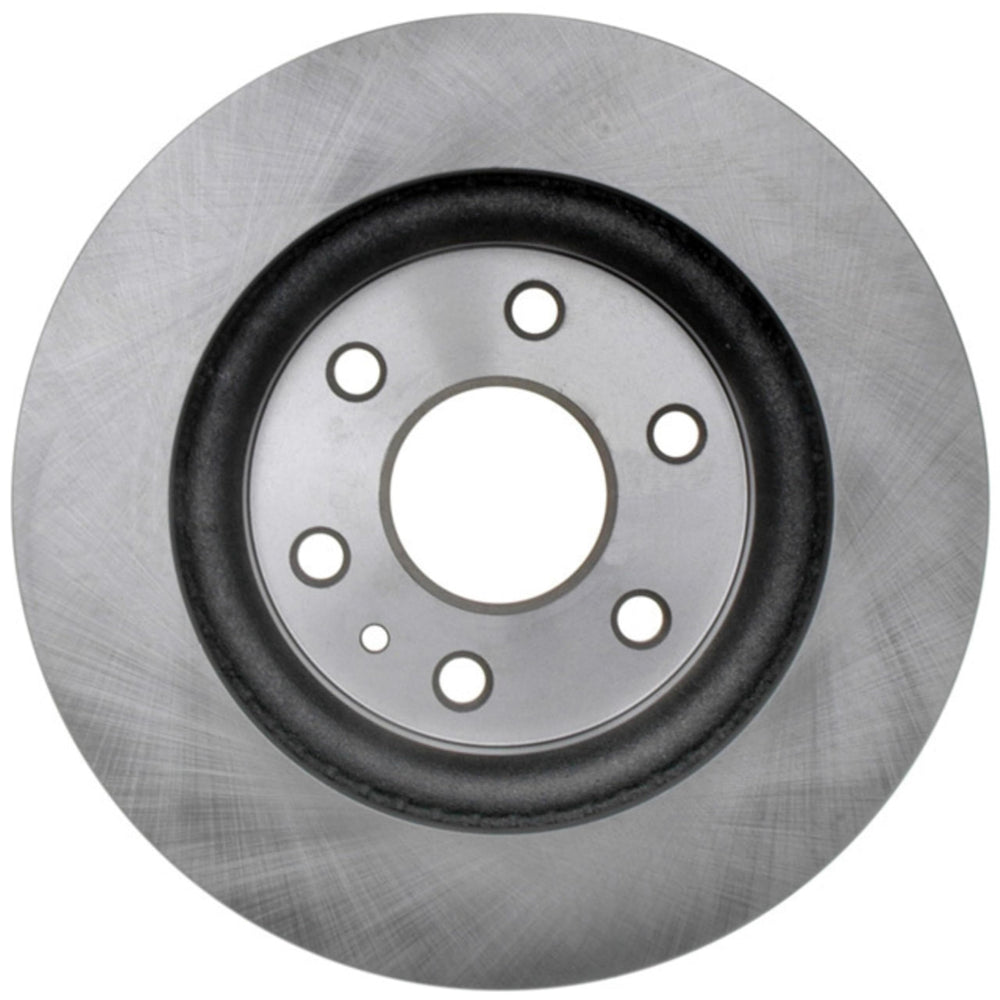 ACDelco Silver front rotor 18A2497A, detailed vane view, supports longer brake pad life