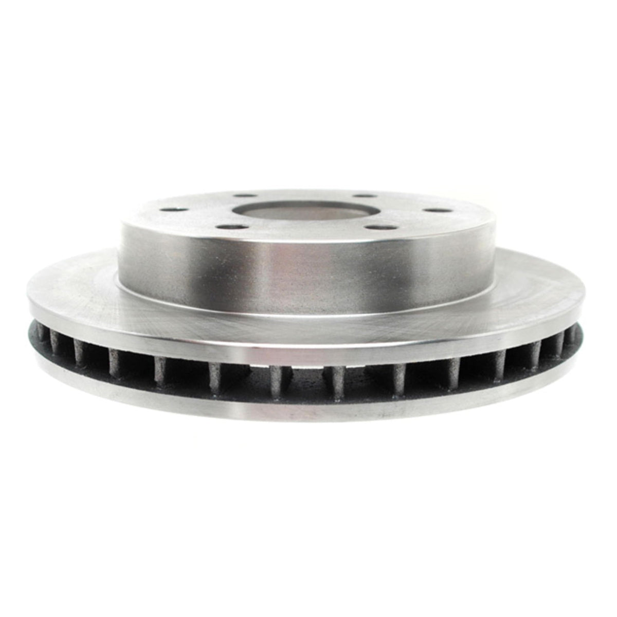 ACDelco Silver 18A258A front rotor face improves heat dissipation for steady braking.