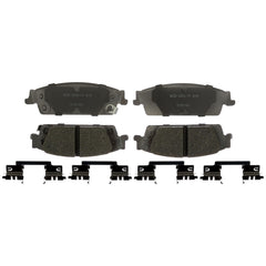 ACDelco Silver rear brake pad set 14D1707CHF1 — side view, ceramic low-dust braking