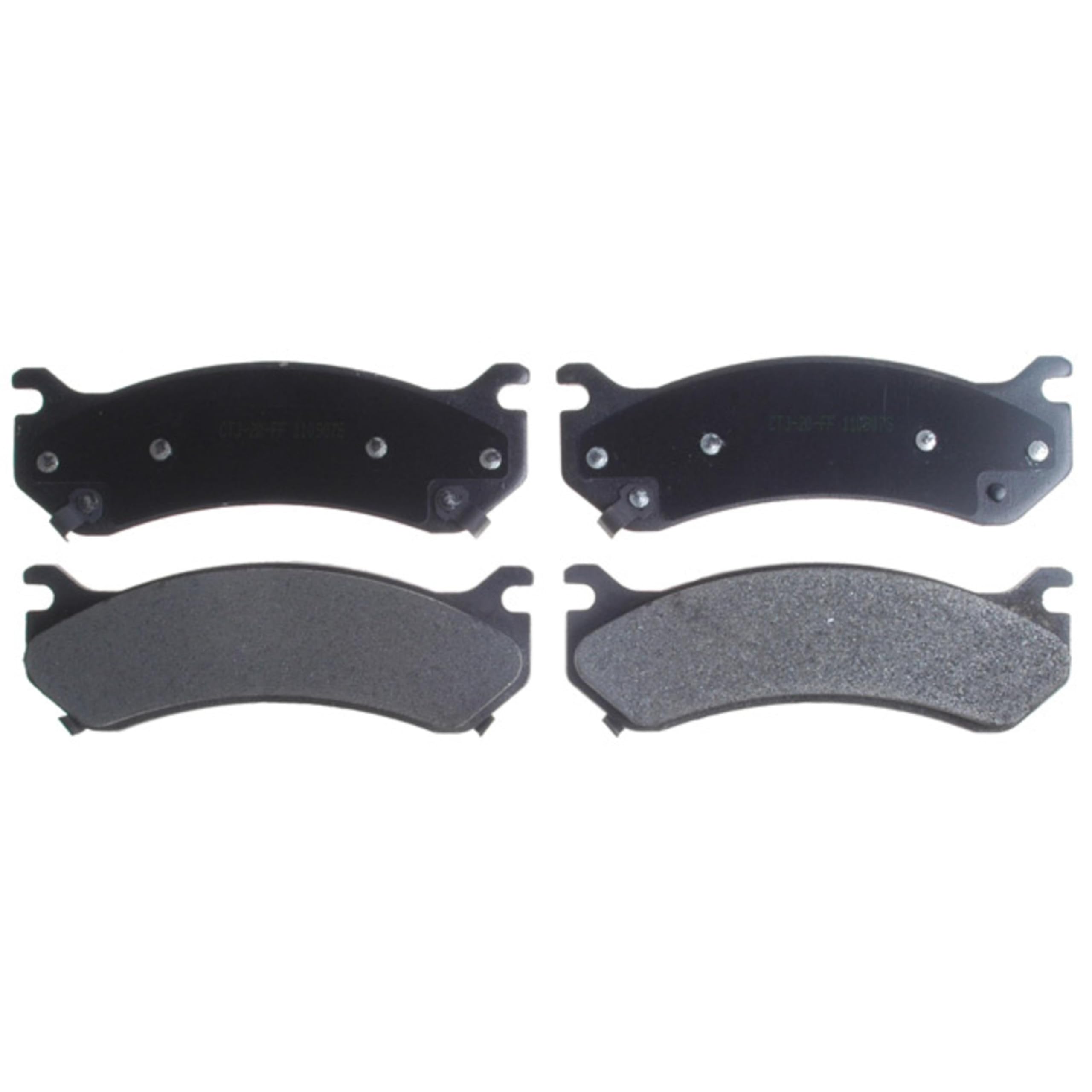 ACDelco Silver rear brake pad set 14D785MH for smooth braking and low dust.