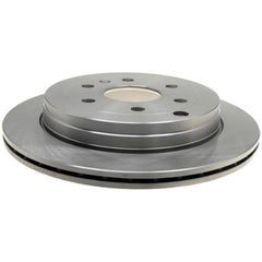ACDelco Silver rear brake rotor 18A2543A improving heat dissipation for reliable braking.