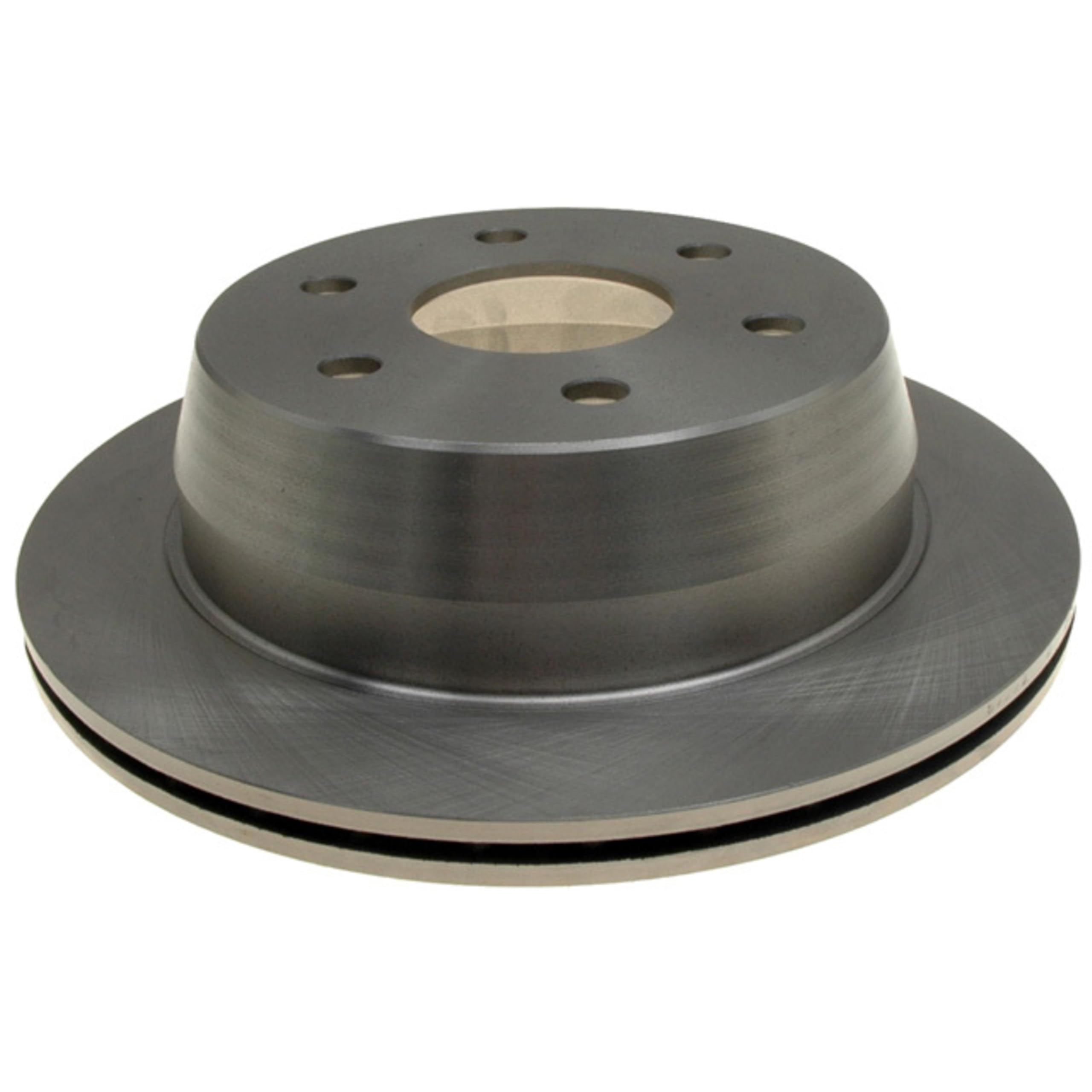 ACDelco Silver 18A952A rear rotor close-up, showcasing durable cast iron construction for reliable braking