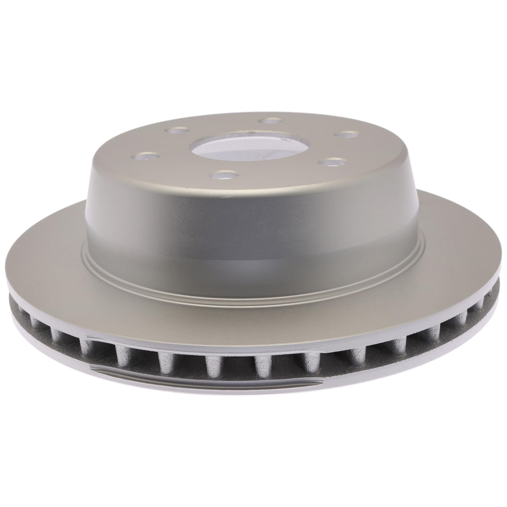 ACDelco Silver 18A1412AC rear brake rotor — rear brake rotor close-up highlights multi-alloy construction