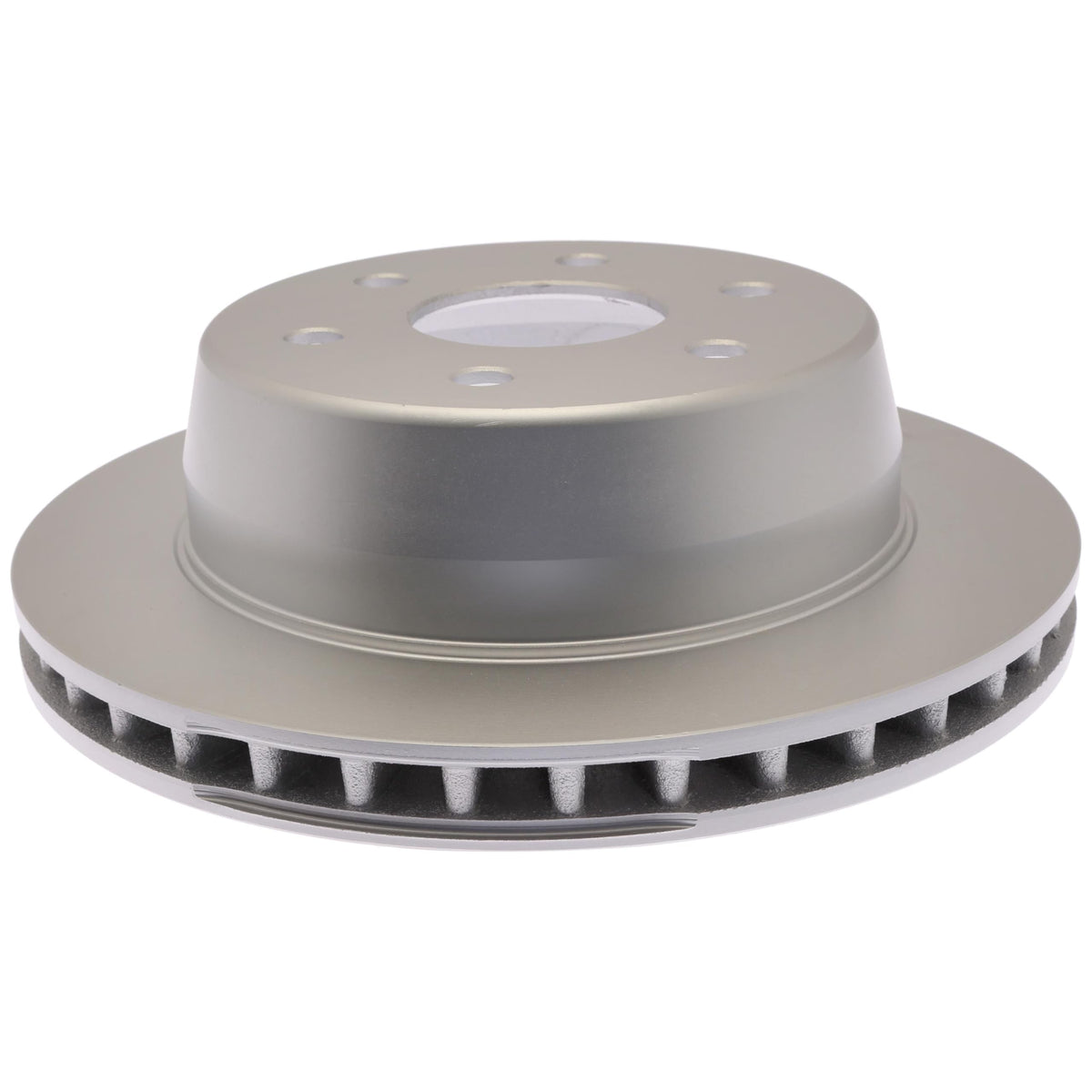 ACDelco Silver 18A1412AC rear brake rotor — rear brake rotor close-up highlights multi-alloy construction