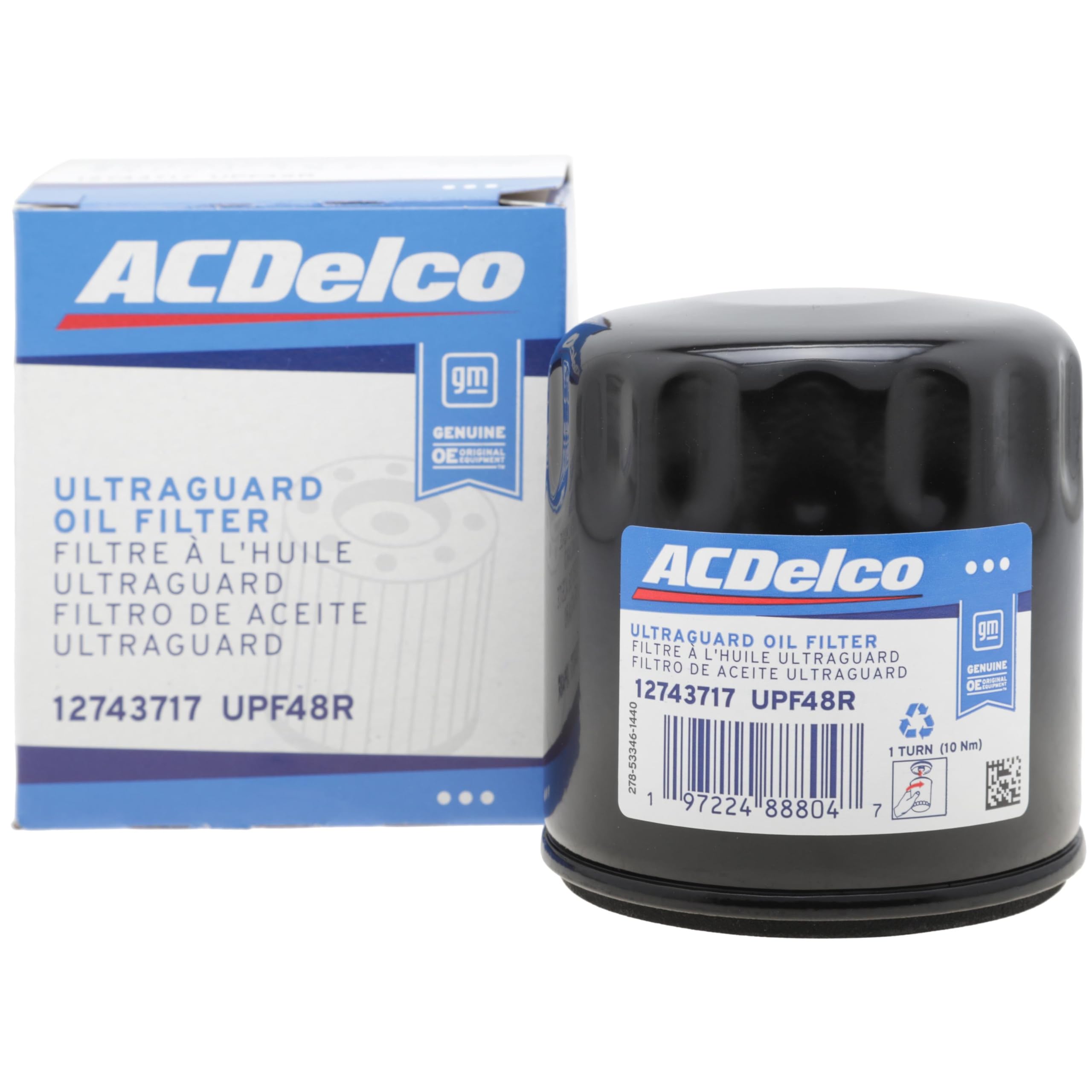 ACDelco UPF48R oil filter installation view demonstrates easy, secure fit.