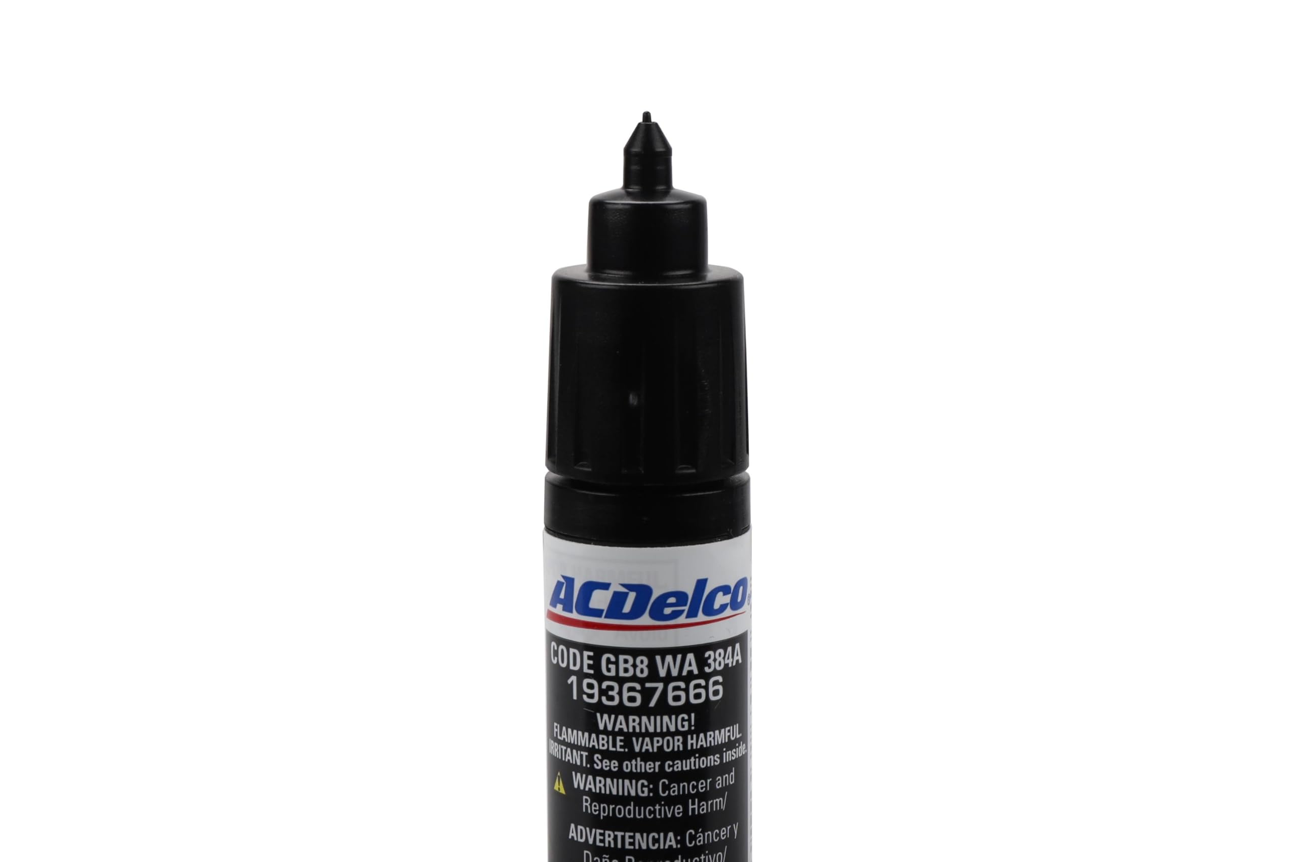 ACDelco WA384A color match swatch with pen demonstrates exact GM shade compatibility.