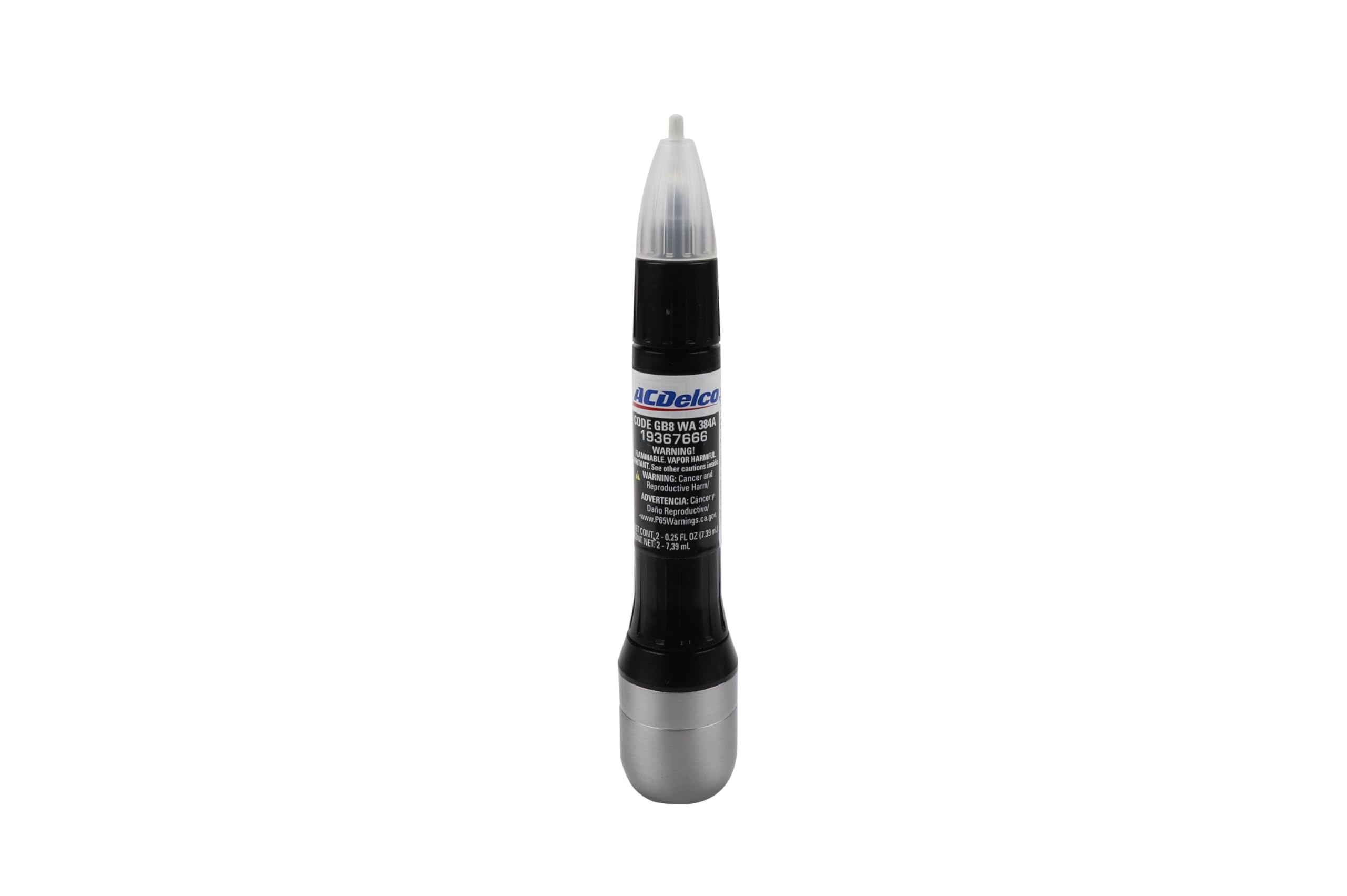 ACDelco WA384A four-in-one touch-up paint pen close-up showing piston-tip for precise fixes.