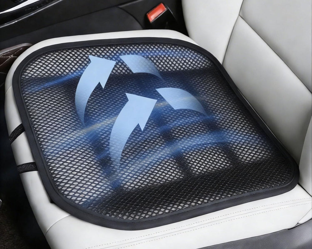 ACDIAC Summer Cool 3D mesh cushion front view, breathable comfort for long drives