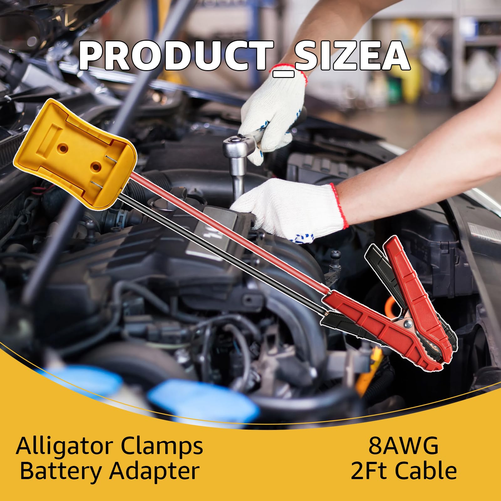 ACEANEA DeWalt 20V-compatible clips for versatile vehicle jump starts