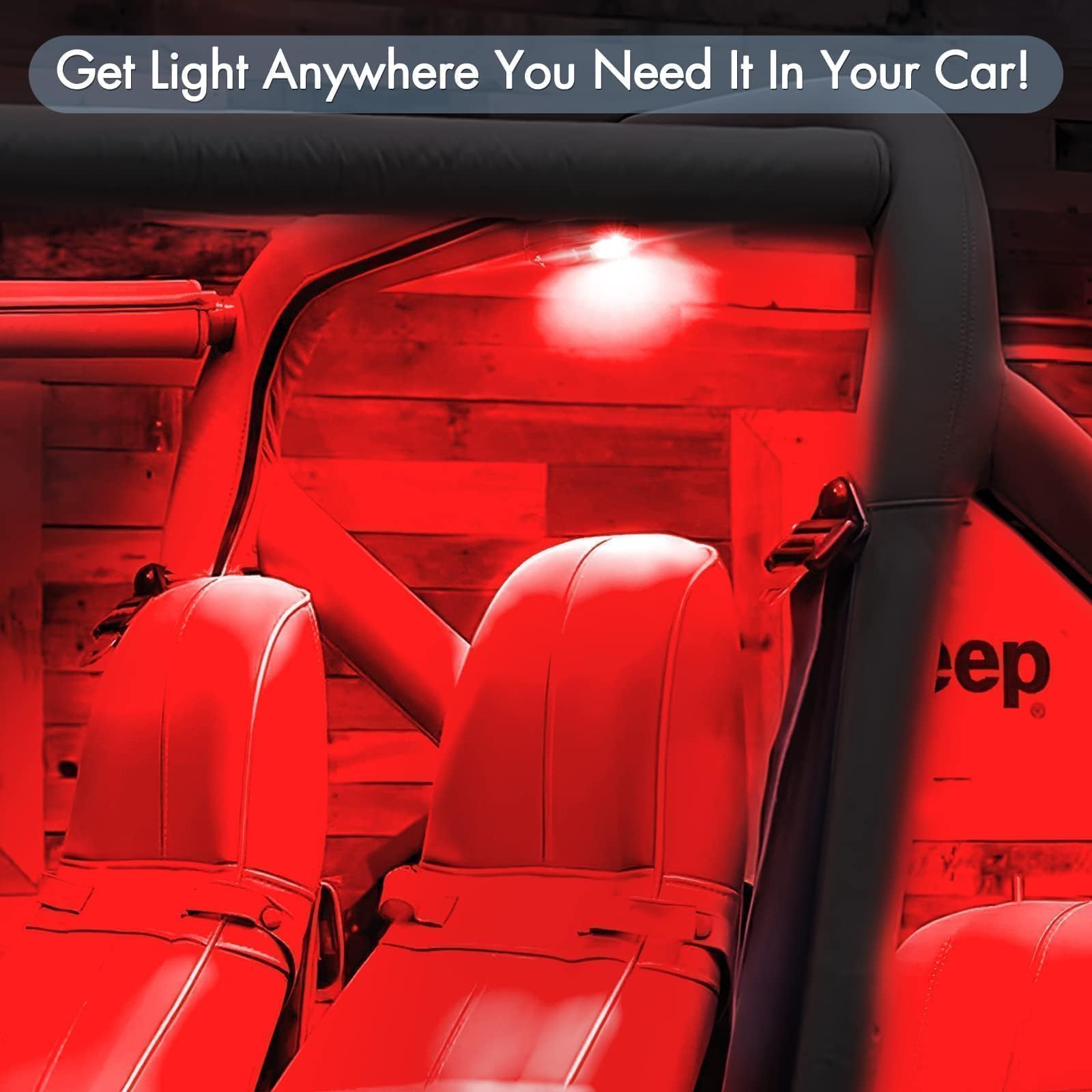 ACEC SHOP red warning light mode enhances visibility without glare.
