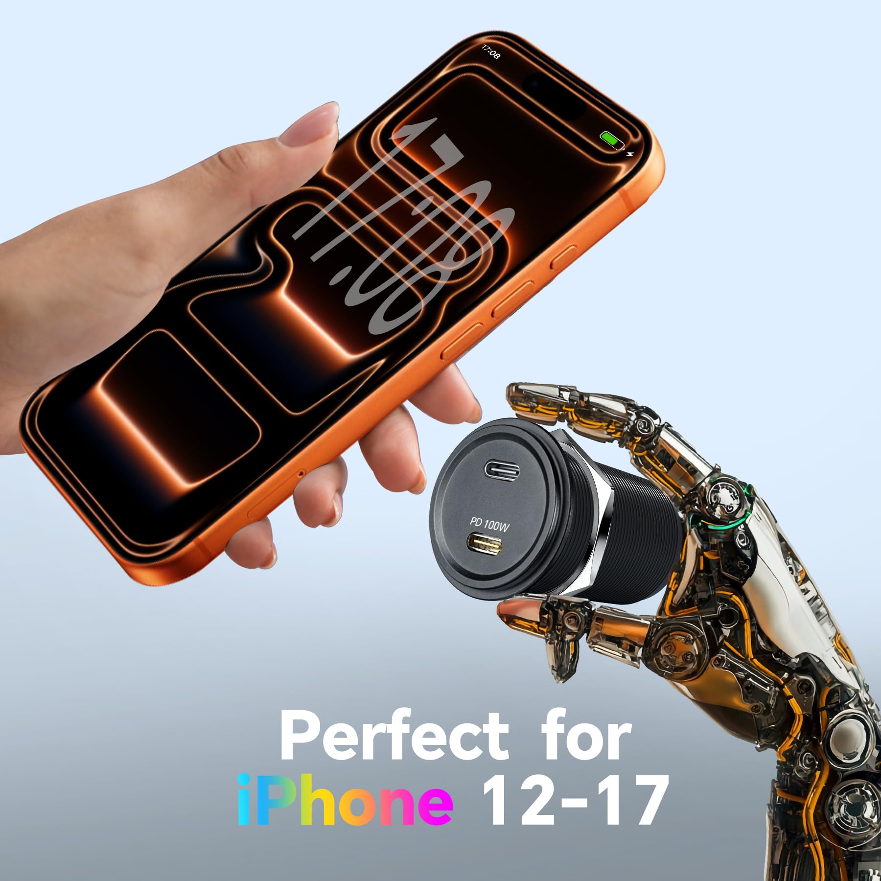 All-aluminum construction resists drops, corrosion, and vibrations for rugged use.