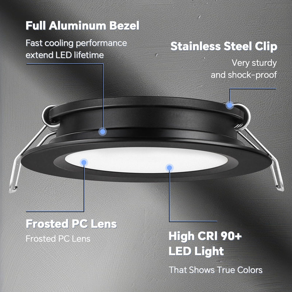 acegoo boat-cabin LED puck light with glare-free diffusion.