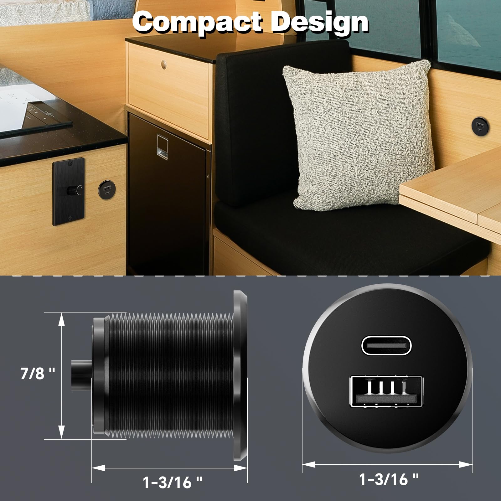 Acegoo compact design fits tight spaces without bulk.