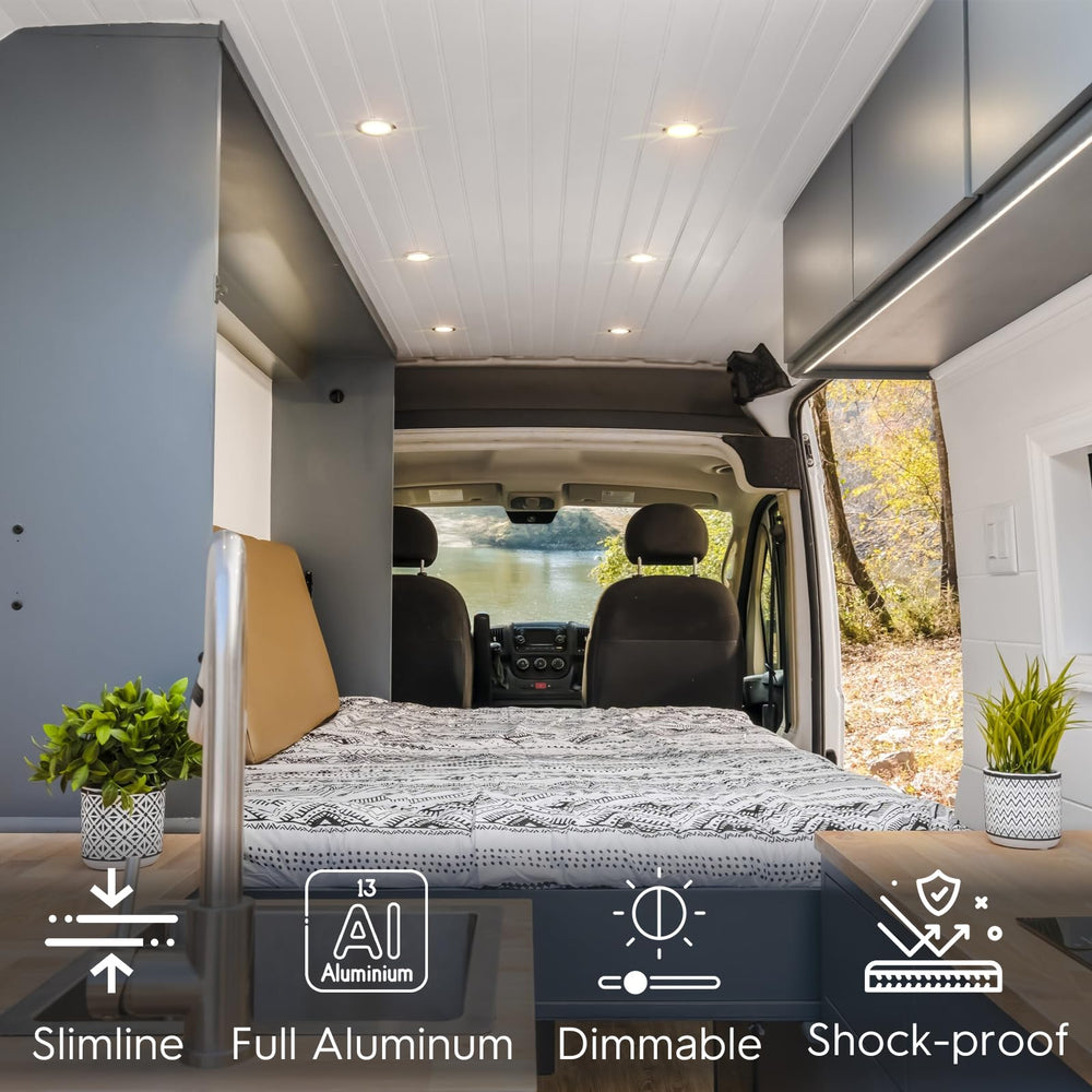 Flush mount puck with 2-1-4 cutout for clean RV installs
