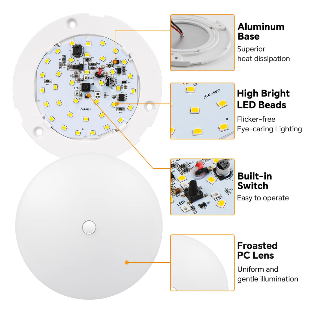 acegoo high CRI soft light reveals true colors with frosted lens.