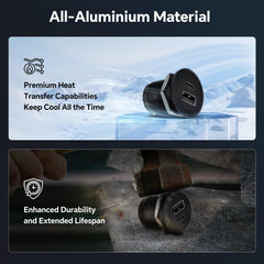 Acegoo recessed-mount USB outlet installed flush on flat surface