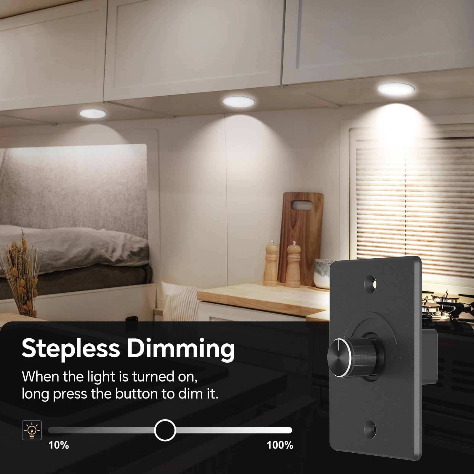 acegoo rv interior puck light provides even light for cabins and kitchens