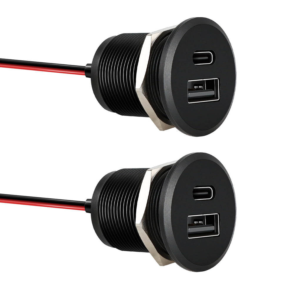 Acegoo RV USB outlet with Type A and Type C ports for fast charging on the go.