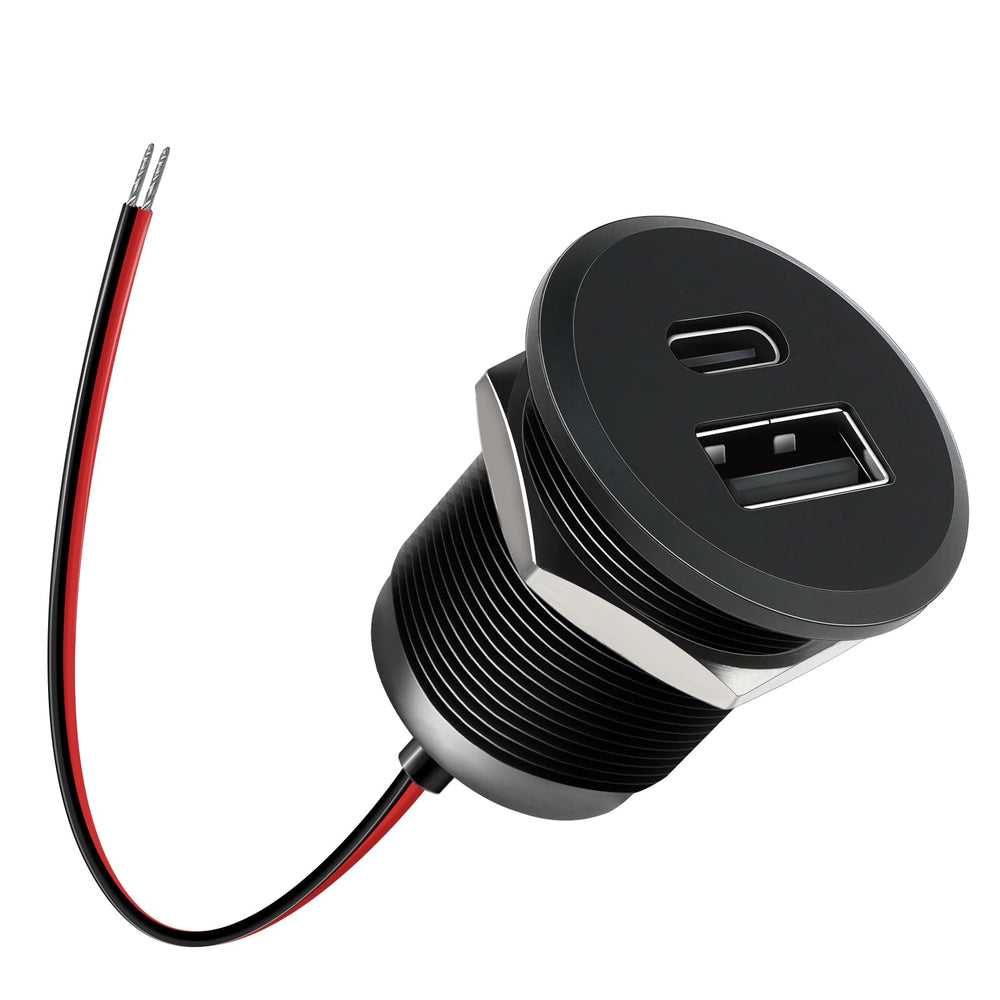 Acegoo RV USB outlet with Type-A and Type-C ports for on-the-go charging