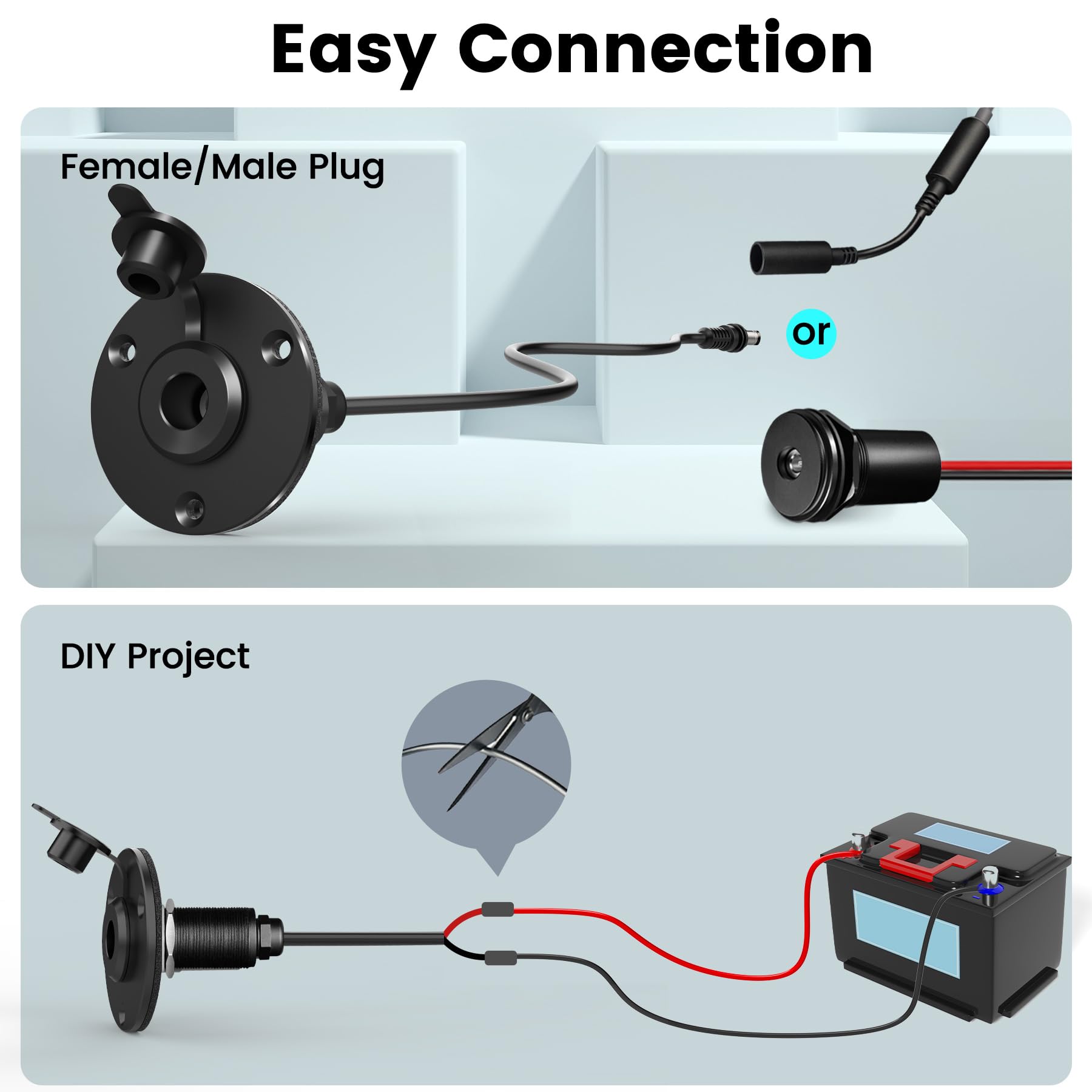 Acegoo pass-through embedded installation for discreet mounting.