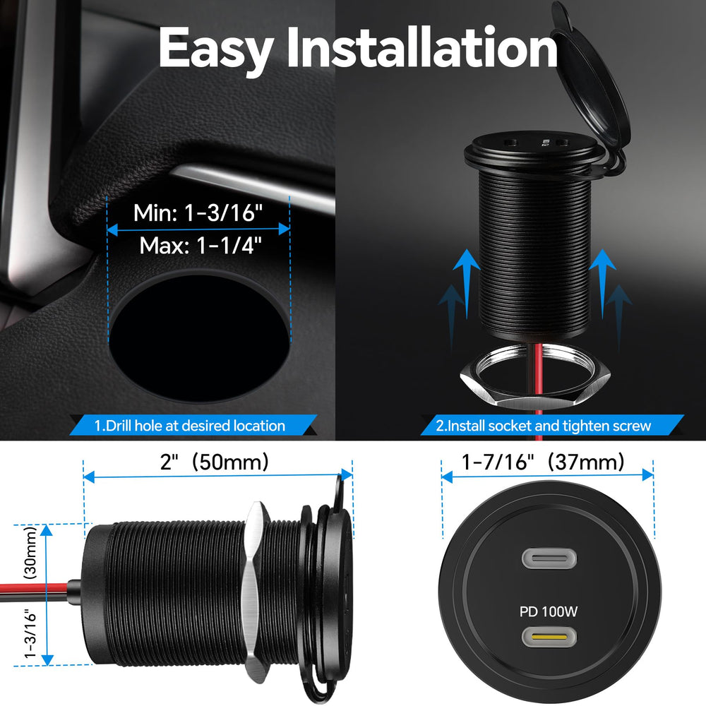 Low-profile charger blends with interiors while delivering high-power charging.