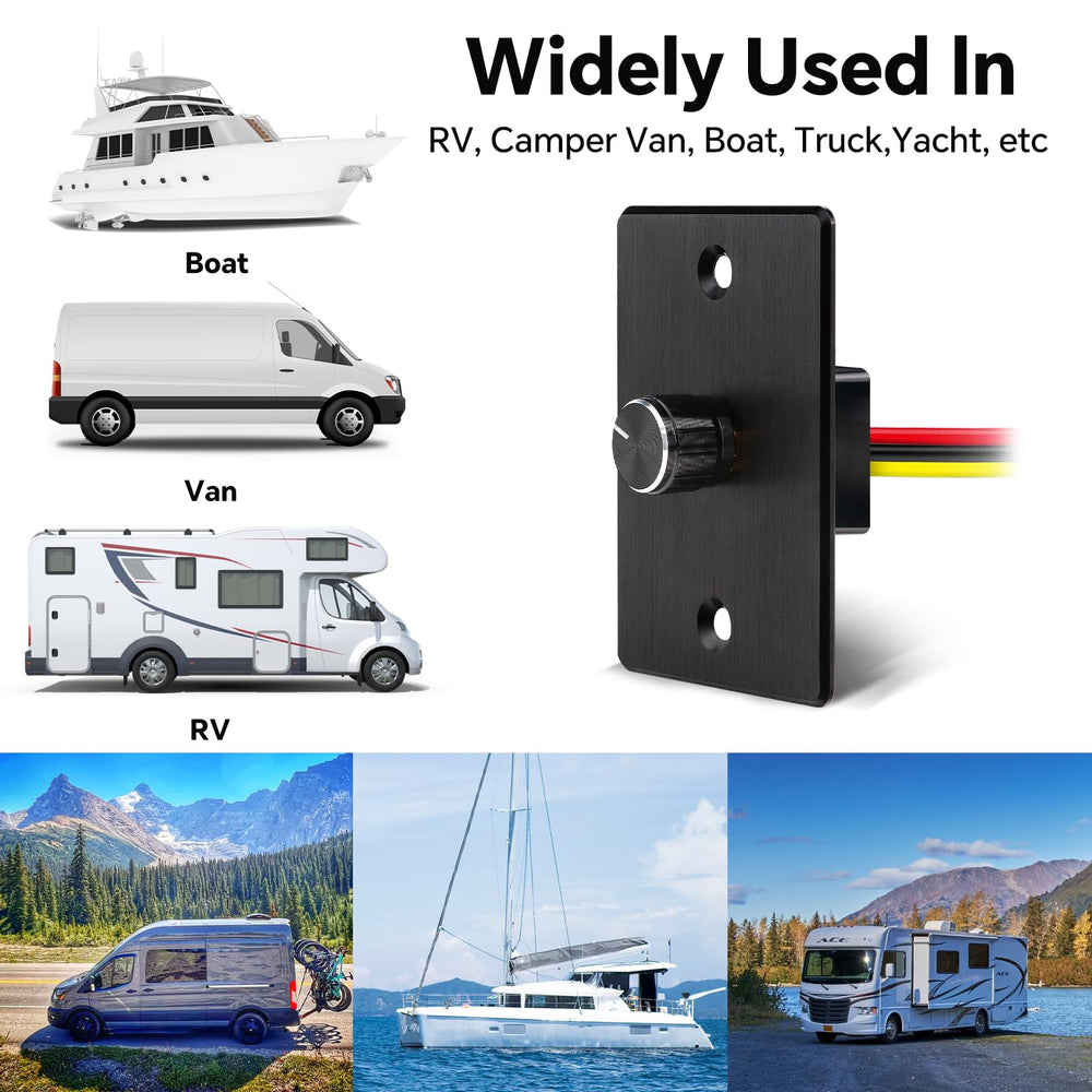 Acegoo vehicle 12V dimmer for RV, boat, and trailer setups.
