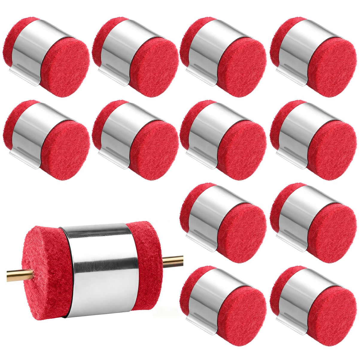 Acellegic MIG welding wire cleaner pad red 12-pack set keeps the workshop tidy and efficient.