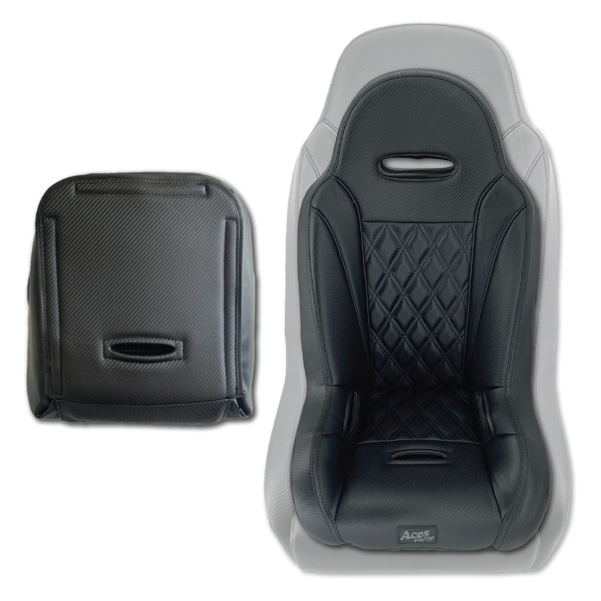 Aces Racing Junior Seat main view highlights durable marine vinyl for rugged UTV interiors.