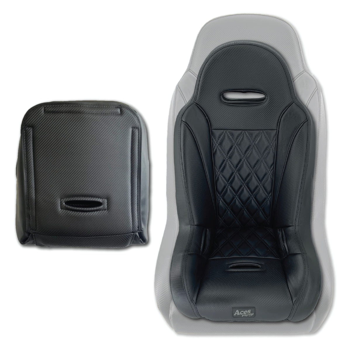 Aces Racing Junior Seat main view highlights durable marine vinyl for rugged UTV interiors.