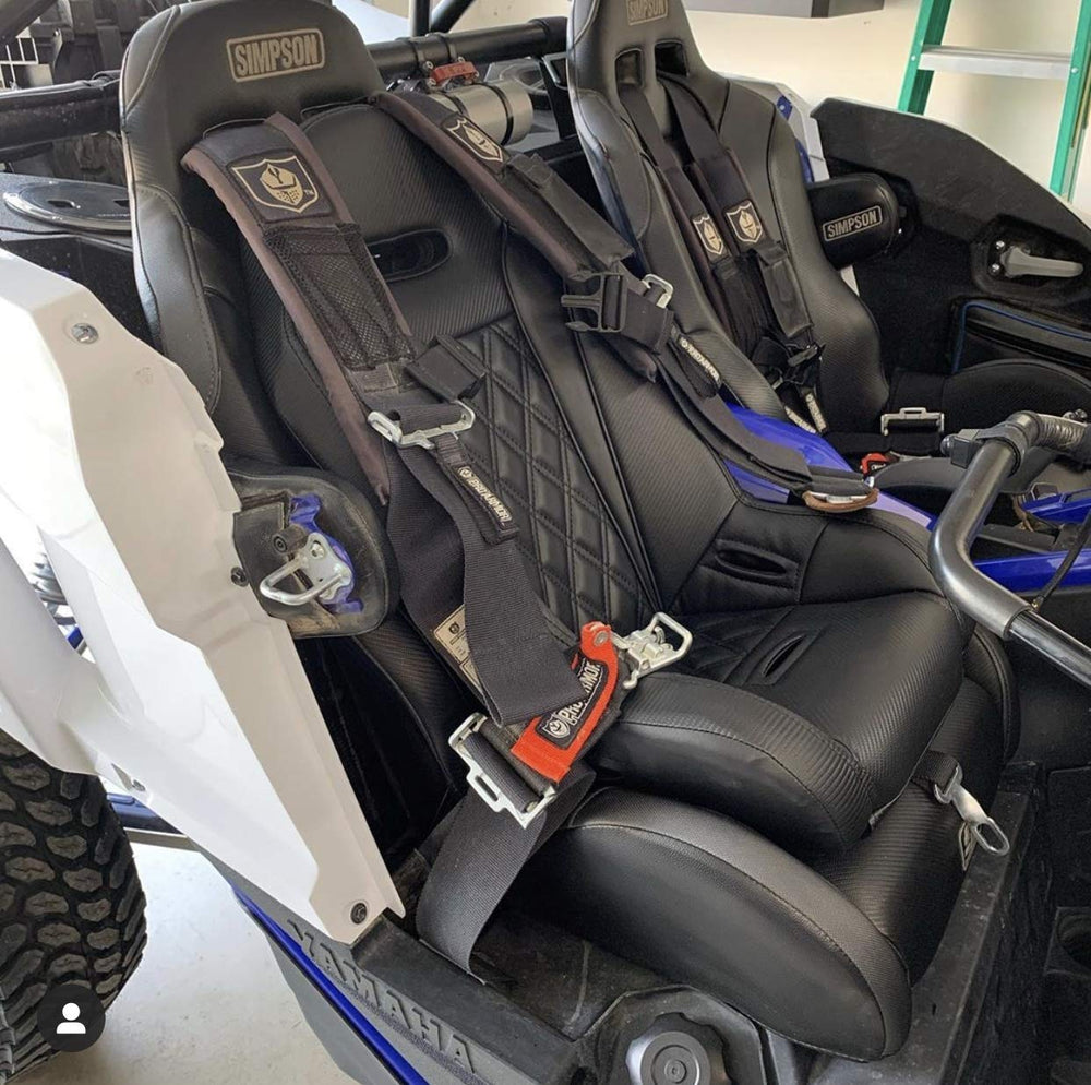 Aces Racing Junior Seat marine vinyl detail emphasizes durability and style.