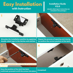 ACIMONE latches installation kit with screws and tape for easy setup
