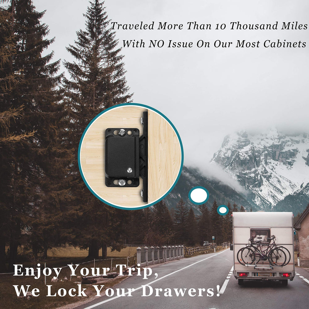ACIMONE safety-focused RV drawer latches in use