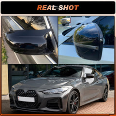 ACLONG BMW glossy mirror cover cap left improves visual appeal while guarding against minor scrapes.