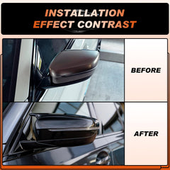 ACLONG BMW glossy mirror cover cap right boosts style and protects against sun glare.