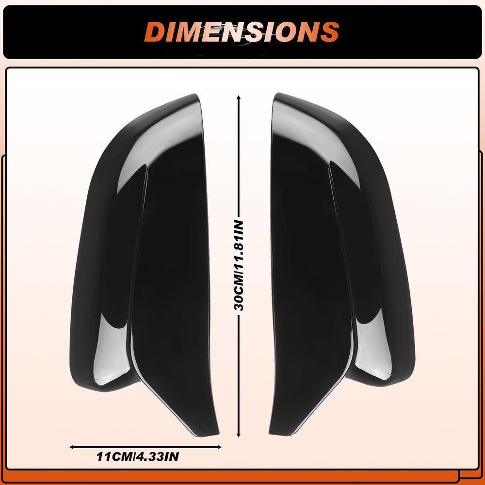 ACLONG two-piece glossy black mirror cover set for BMW enhances shine and protection.