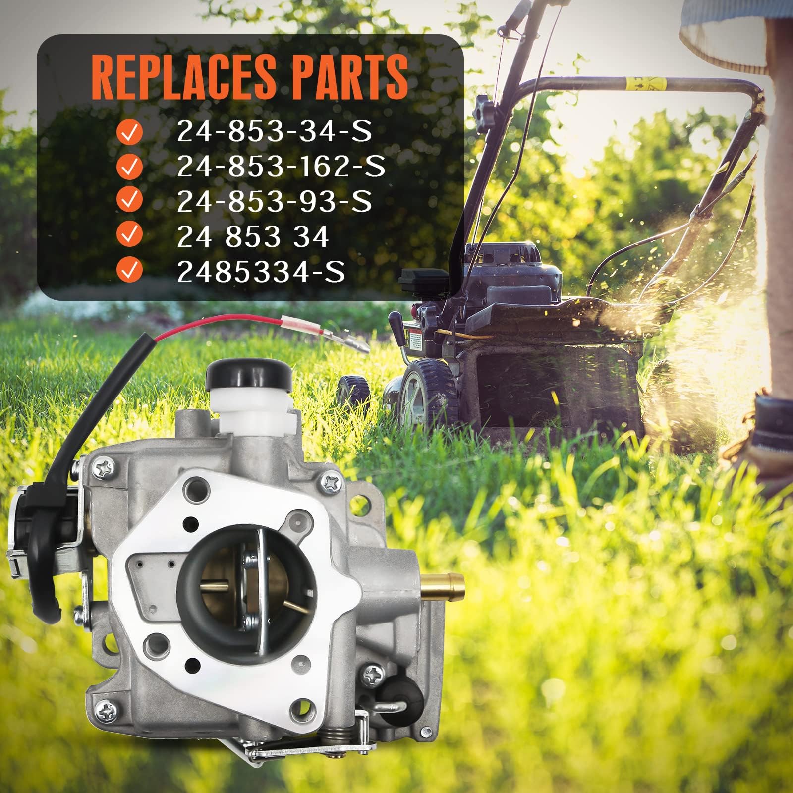 ACmango Kohler carburetor mounting gaskets included for secure installation.