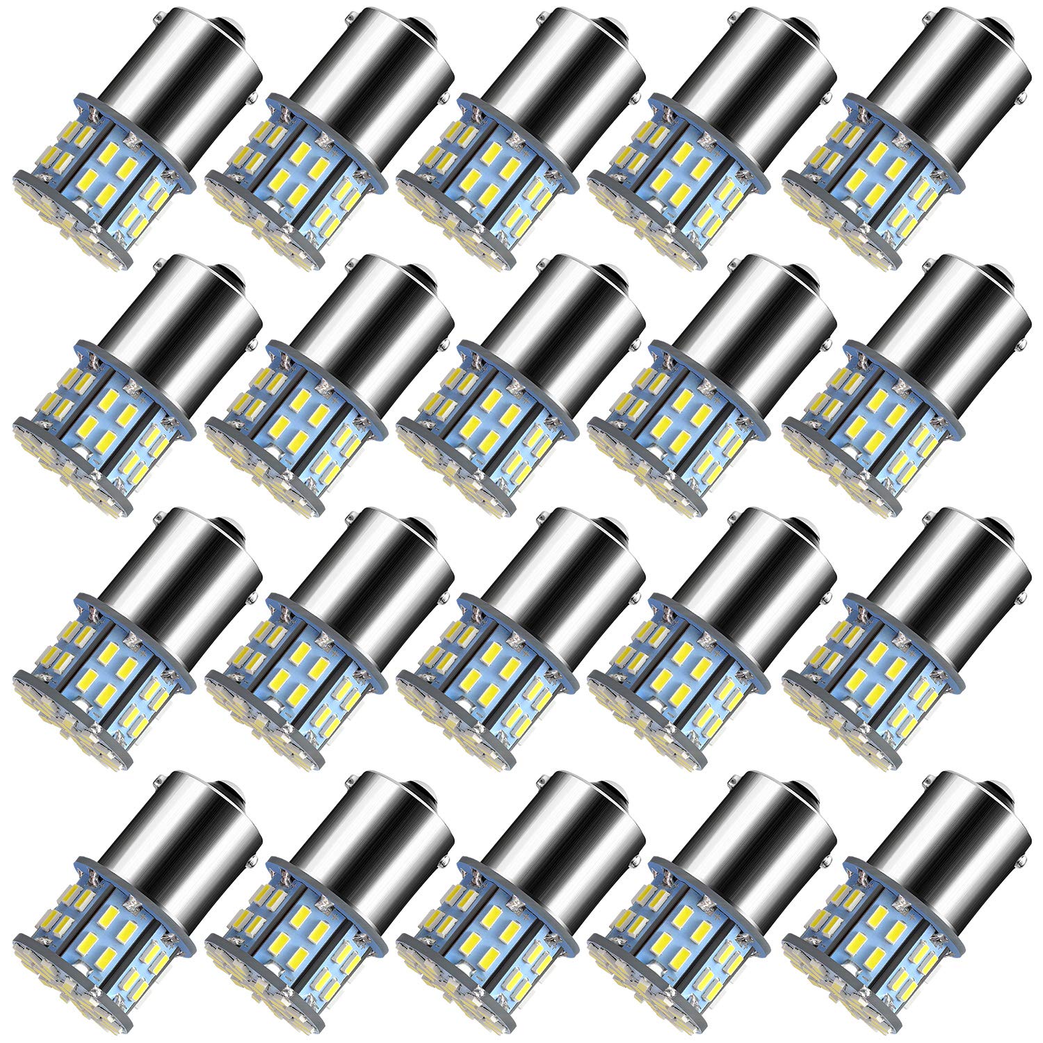 ACOHUIKE LED bulbs set of 20, front view for bright RV interior lighting.