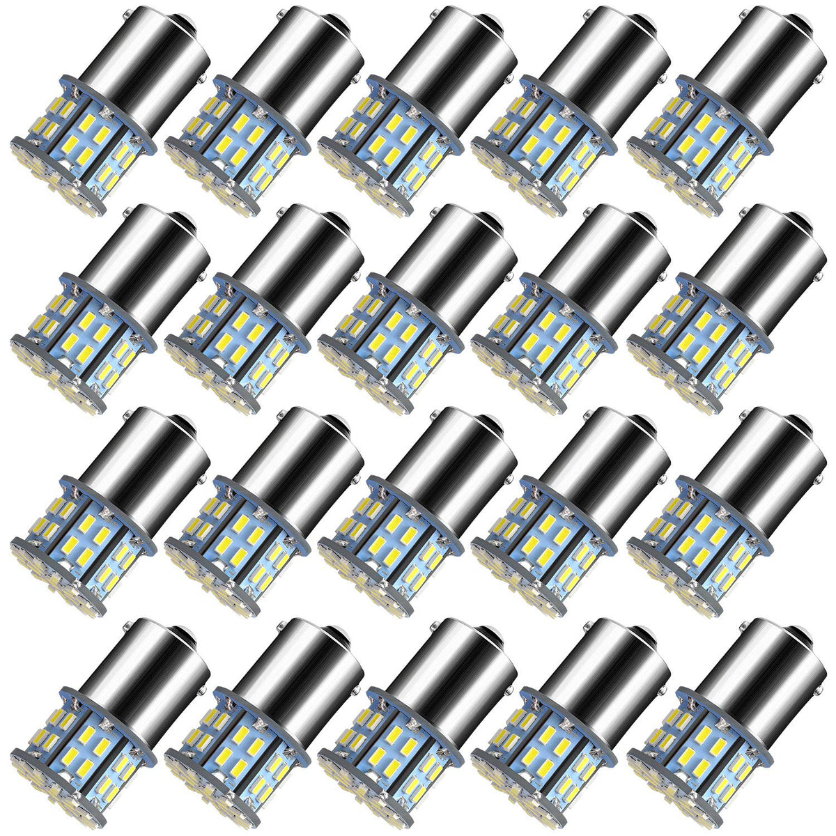 ACOHUIKE LED bulbs set of 20, front view for bright RV interior lighting.